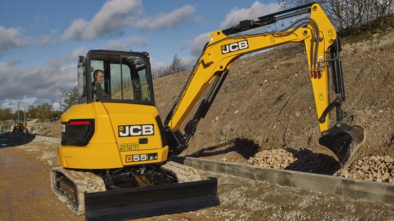 JCB-50Z-1-55Z-1-迷你型履帶式挖土機-零迴旋怪手-安竣股份